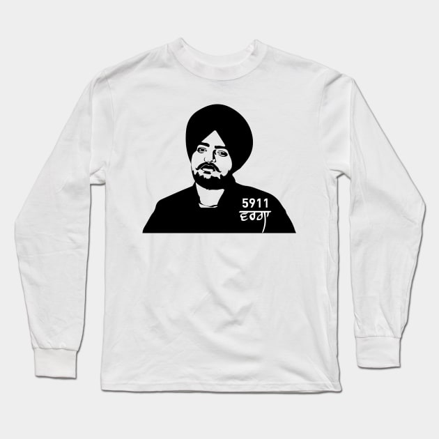 Sidhu Moose Wala Long Sleeve T-Shirt by Guri386